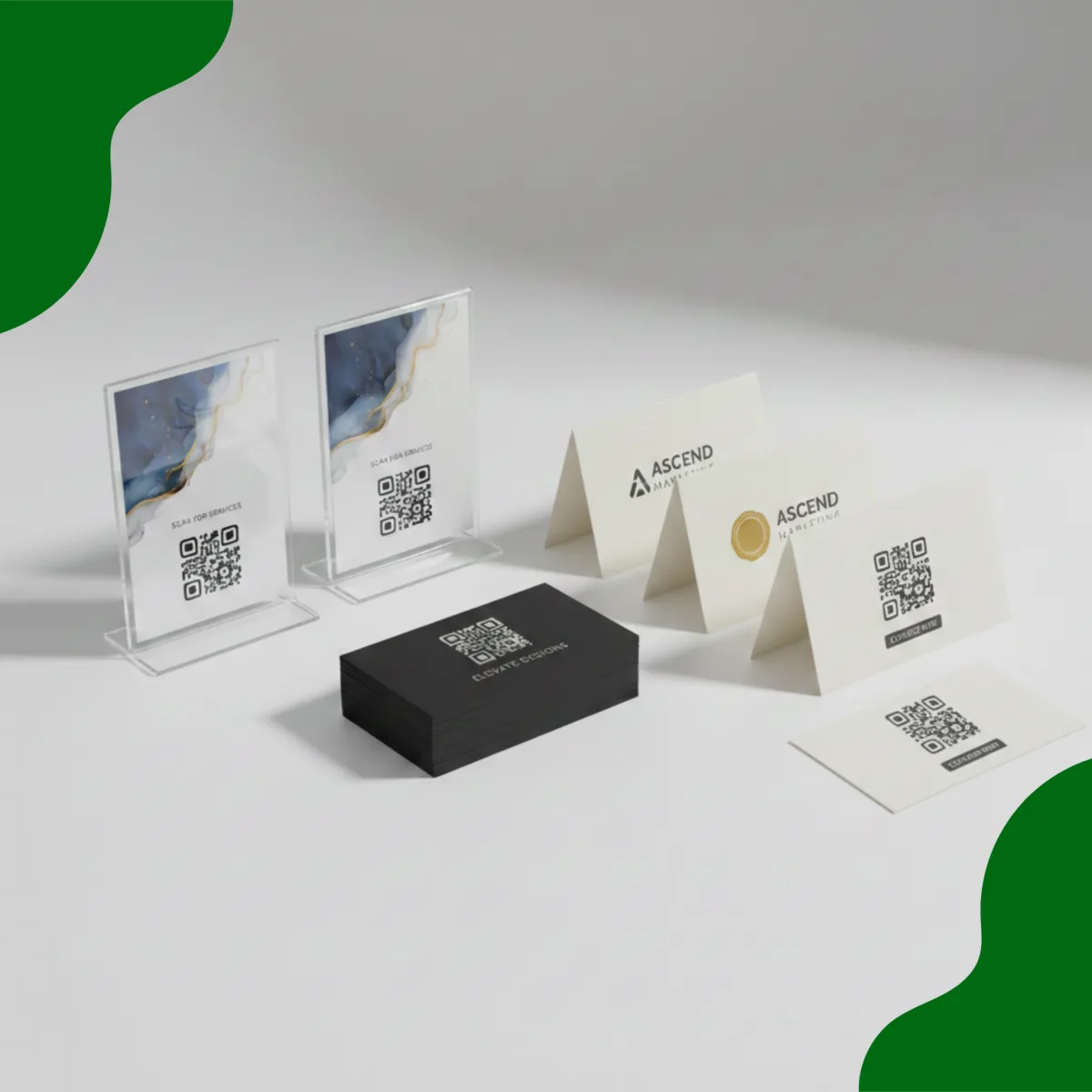 Professional printed QR code materials